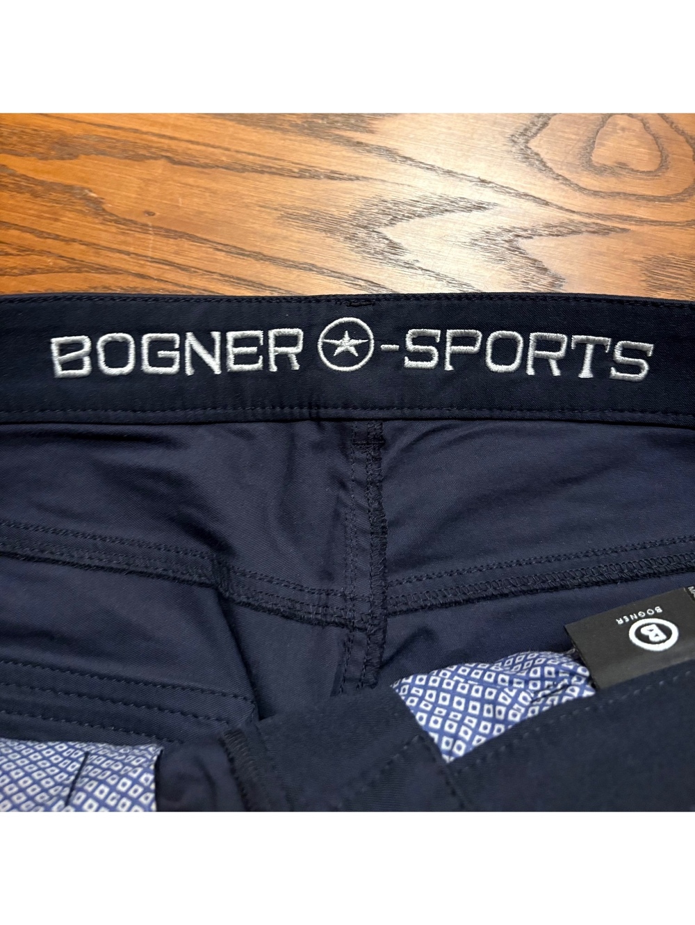 BOGNER Navy Blue Tech Fabric Straight Leg Pants Women's Size US 6 EU 36 - Picture 2 of 8